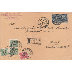 Poland - register cover from Lwow, 1933