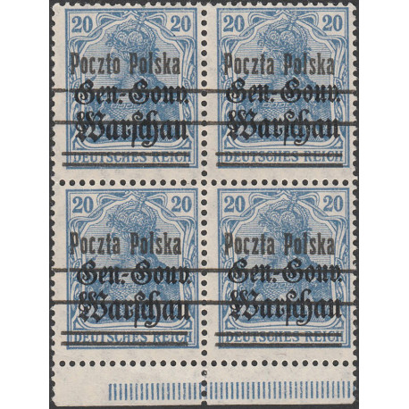 012IIcy czwórka z usterką B8 MNH**
