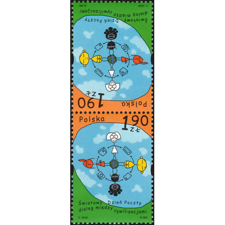 Poland 2001 - Fi 3776 tête-bêche MNH**