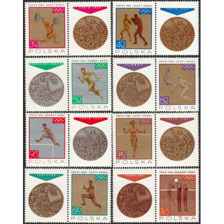 Poland 1965 - Fi 1472-1479 pw MNH**